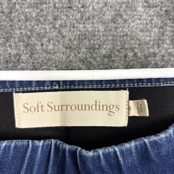 Soft Surroundings Jeans Womens Size M Blue Pull On - Picture 3 of 10